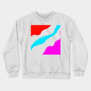 Red pink orange watercolor abstract art Crewneck Sweatshirt